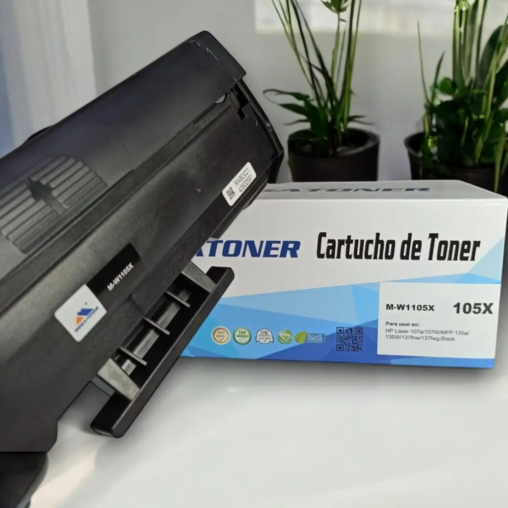 [121002] Tóner HP 105X con chip (W1105X) Compatible con HP 107, 135, 137 | Megatoner